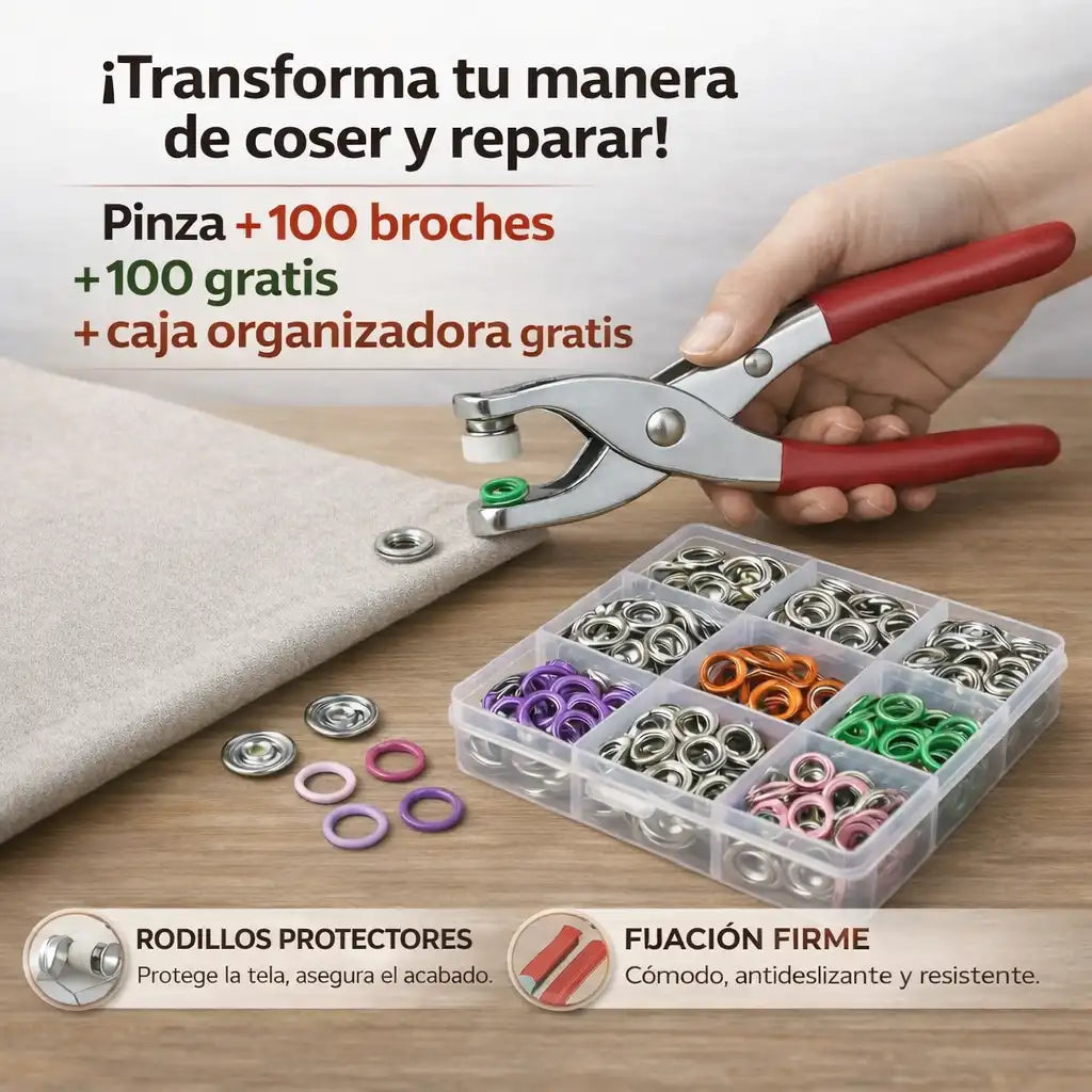 Kit De Broches + Pinza Profesional